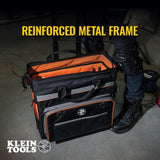 Klein Tools 55452RTB | Tool Bag, Tradesman Pro Rolling Tool Bag, 24 Pockets, 19-Inch