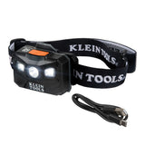 Klein Tools 56048 | Rechargeable Headlamp with Fabric Strap, 400 Lumens, All-Day Runtime
