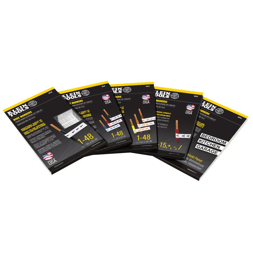 Klein Tools 56251 | Wire Marker Book, 120/240V 3 Phase 1-48
