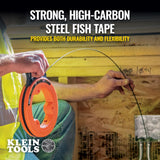 Klein Tools 56334 | Steel Fish Tape, 1/8-Inch x 240-Feet