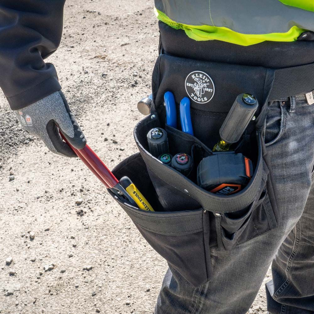 Klein Tools 5709XL | Electrician's Padded Tool Belt/Pouch Combo, 11-Pocket, 4-Piece, X-Large