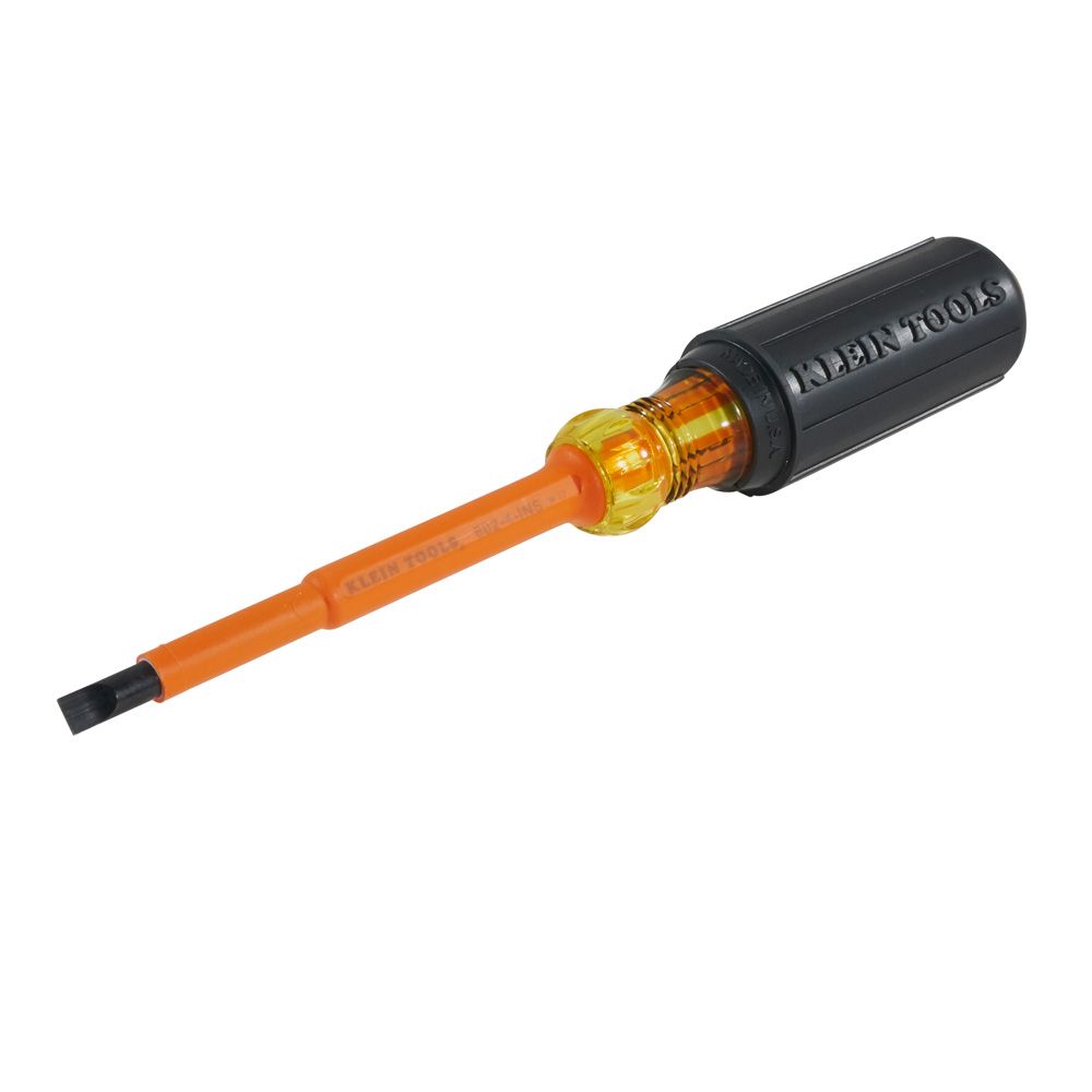 Klein Tools 602-4-INS | 1/4-Inch Cabinet Tip Insulated Screwdriver, 4-Inch