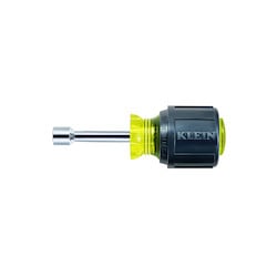 Klein Tools 610-5/16 | 5/16-Inch Stubby Nut Driver, 1-1/2-Inch Shaft, Cushion-Grip