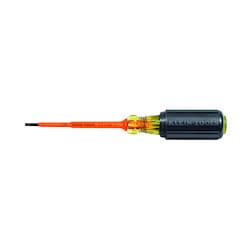 Klein Tools 612-4-INS | Insulated 1/8-Inch Slotted Screwdriver, 4-Inch