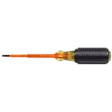 Klein Tools 612-4-INS | Insulated 1/8-Inch Slotted Screwdriver, 4-Inch