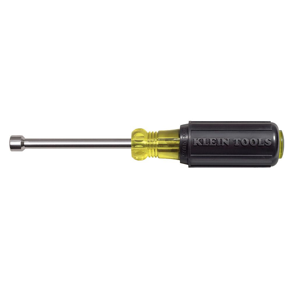 Klein Tools 630-1/4M | 1/4-Inch Magnetic Tip Nut Driver 3-Inch Shaft