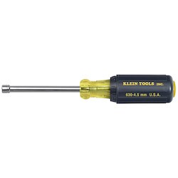 Klein Tools 630-4.5MM | 4.5 mm Cushion-Grip Nut Driver 3-Inch Hollow Shaft