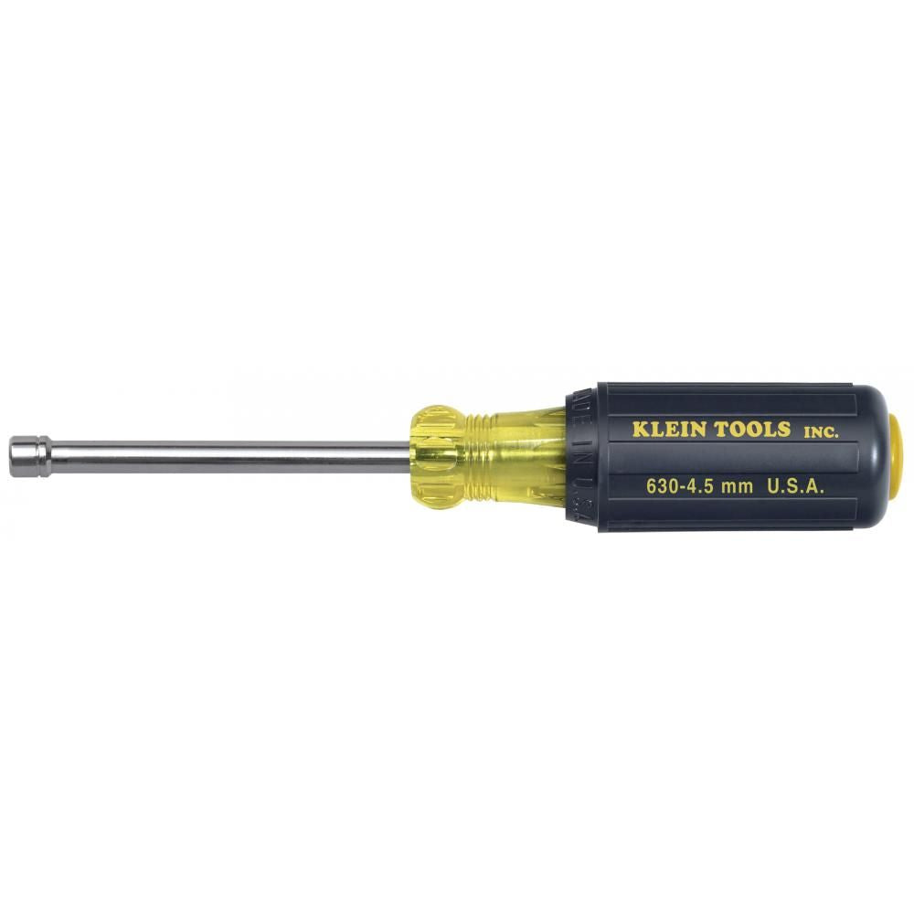 Klein Tools 630-4.5MM | 4.5 mm Cushion-Grip Nut Driver 3-Inch Hollow Shaft