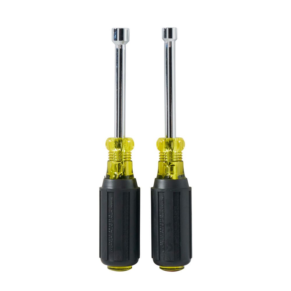 Klein Tools 630M | Nut Driver Set, Magnetic Nut Drivers, 3-Inch Shafts, 2-Piece
