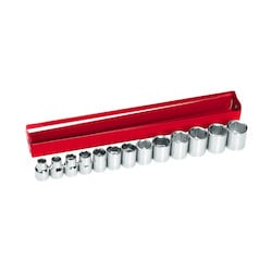 Klein Tools 65506 | 3/8-Inch Drive Socket Wrench Set Metric, 13-Piece