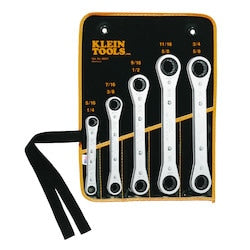 Klein Tools 68221 | Ratcheting Box Wrench Set, 5-Piece