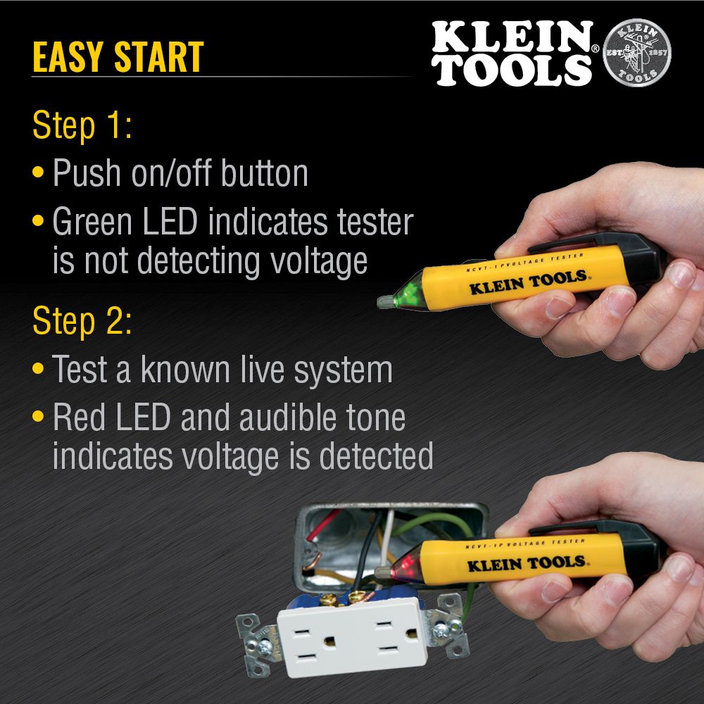 Klein Tools 69149P | Test Kit with Multimeter, Non-Contact Volt Tester, Receptacle Tester