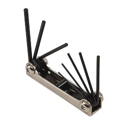 Klein Tools 70581 | Folding Hex Key Set, 8-Key, SAE Sizes 1/20 to 5/32-Inch