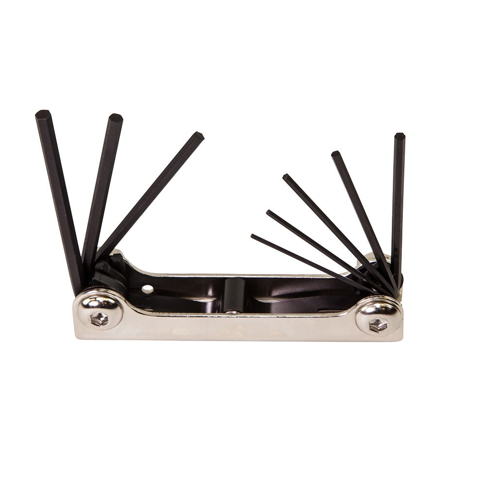 Klein Tools 70581 | Folding Hex Key Set, 8-Key, SAE Sizes 1/20 to 5/32-Inch