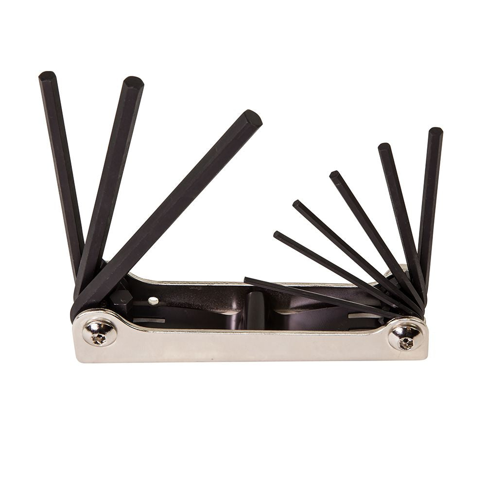 Klein Tools 70591 | Folding Hex Key Set, 9-Key, SAE Sizes