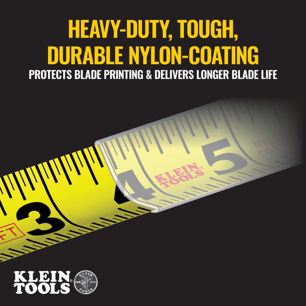 Klein Tools 9125 | Tape Measure, 25-Feet Single-Hook