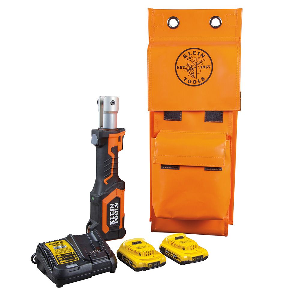 Klein Tools BAT207T13 | Battery-Operated Cutter/Crimper, No Heads, 2 Ah