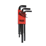 Klein Tools BLMK10 | L Style Ball End Hex Key Caddy Set Metric 9-Piece