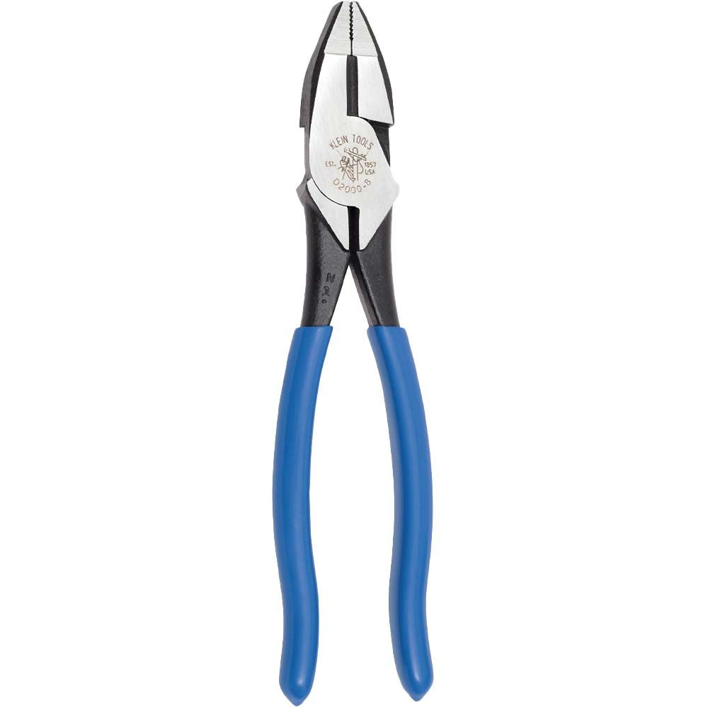 Klein Tools D2000-8 | Lineman's Pliers, Heavy-Duty Side Cutting, 8-Inch
