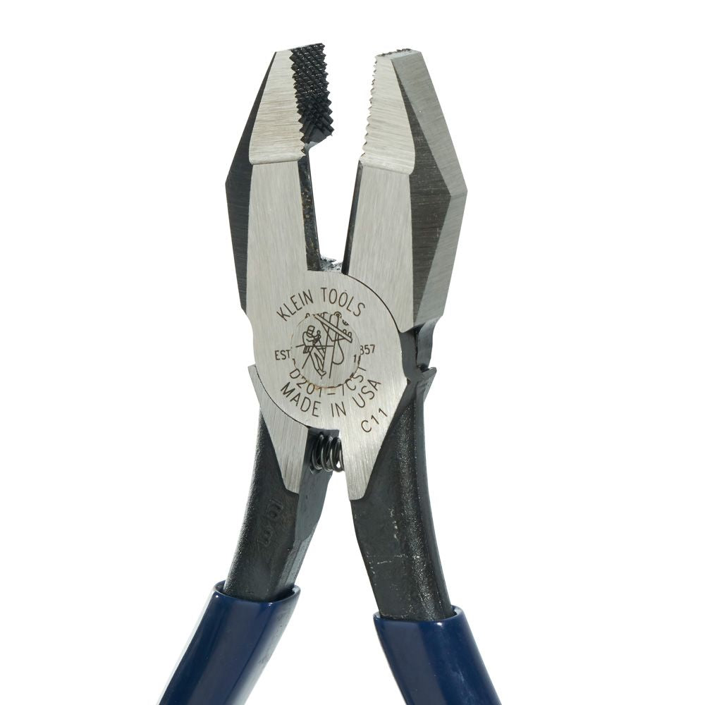 Klein Tools D201-7CST | Ironworker's Pliers, 9-Inch with Spring