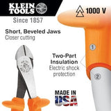 Klein Tools D2000-28-INS | Diagonal Cutting Pliers, Insulated, Heavy-Duty, 8-Inch
