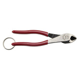 Klein Tools D228-8TT | Diagonal Cutting Pliers, High-Leverage, Tie Ring, 8-Inch