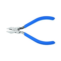 Klein Tools D230-4C | Diagonal Cutting Pliers, Electronics Nickel Ribbon Wire Cutter, 4-Inch