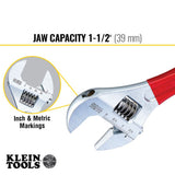 Klein Tools D507-12 | Adjustable Wrench Extra Capacity, 12-Inch