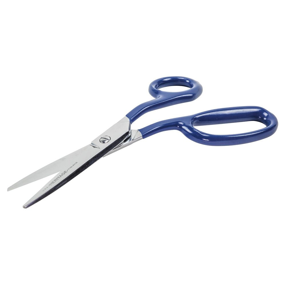 Klein Tools G718LRCB | HD Carpet Shear With Ring, Curved, Blunt, 9-Inch