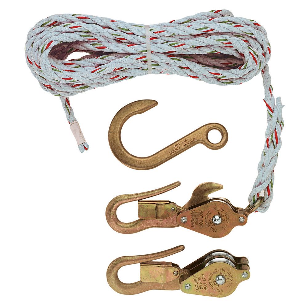 Klein Tools H1802-30 | Block and Tackle, Blocks 267/268, Anchor Hook 258