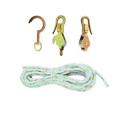 Klein Tools H1802-30S | Block and Tackle, Spliced to Block 268, with Hook 258