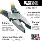 Klein Tools D213-9NE-CR | Lineman's Crimping Pliers, 9-Inch