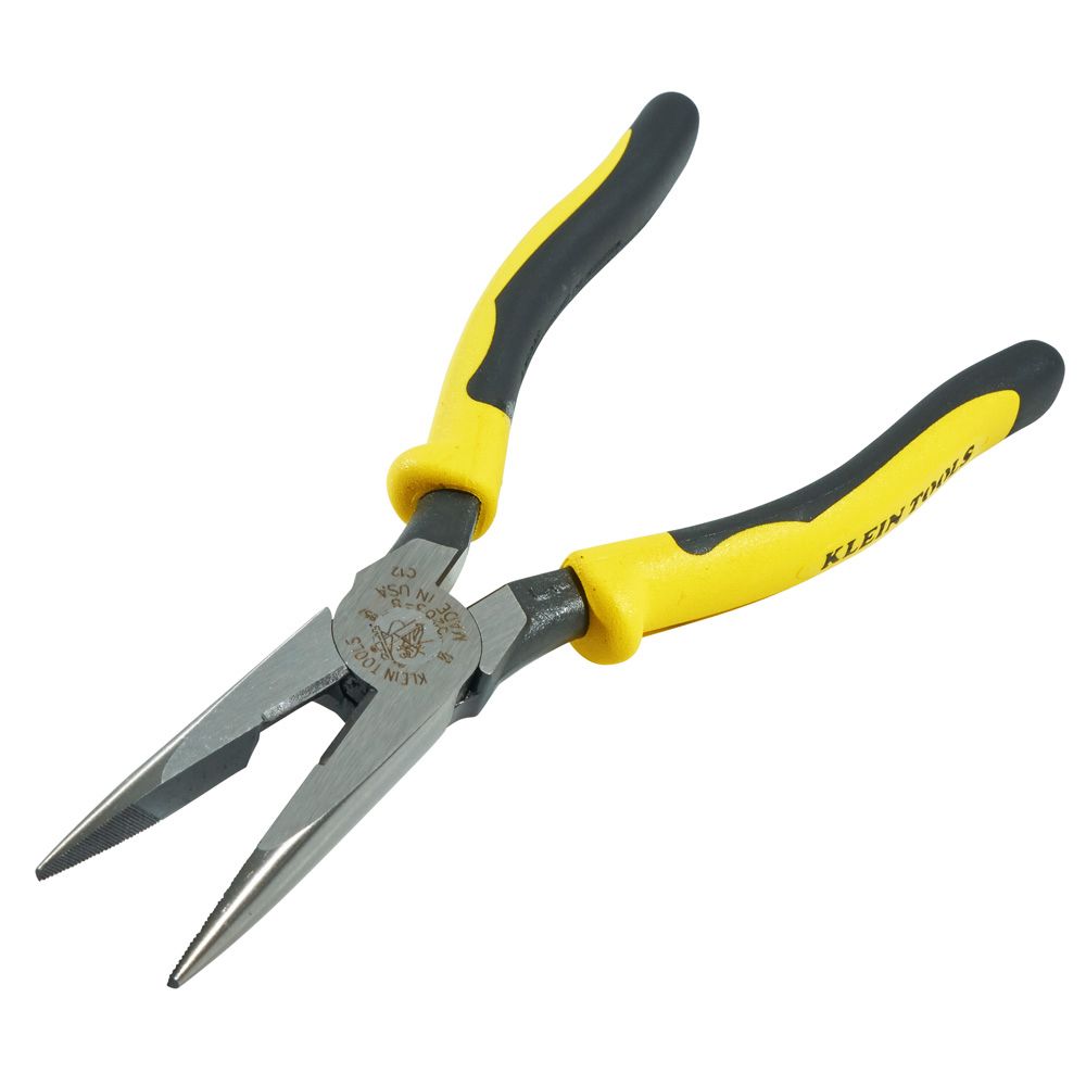 Klein Tools J203-8 | Pliers, Needle Nose Side-Cutters, 8-Inch