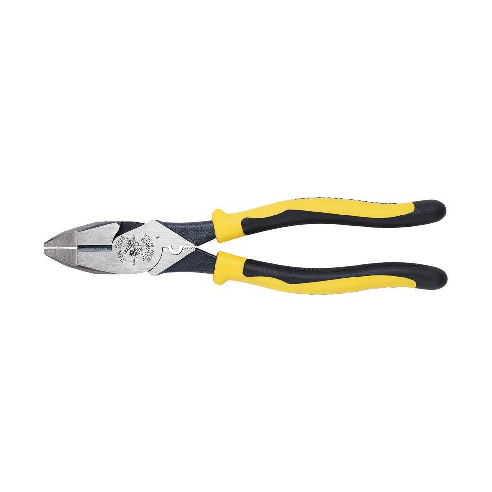 Klein Tools J213-9NECR | Journeyman Pliers Connector Crimp Side Cut 9-Inch