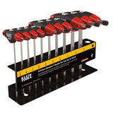 Klein Tools JTH410E | Hex Key Set, SAE T-Handle, 4-Inch, with Stand, 10-Piece