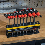Klein Tools JTH610EB | Hex Key Set, SAE Ball-End T-Handle, 6-Inch, with Stand, 10-Piece