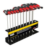 Klein Tools JTH910E | Hex Key Set, SAE, T-Handle, 9-Inch with Stand, 10-Piece