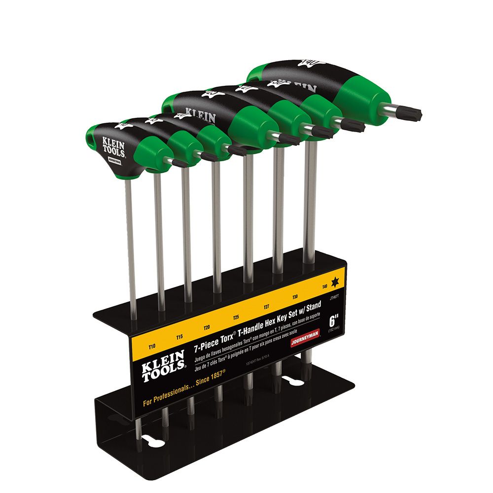 Klein Tools JTH67T | Hex Key Set, TORX T-Handle, 6-Inch with Stand, 7-Piece