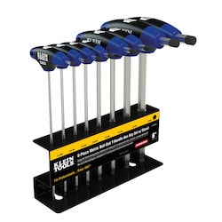 Klein Tools JTH68MB | Hex Kit Set, Metric, Ball End T-Handle, 6-Inch with Stand, 8-Piece