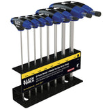 Klein Tools JTH98M | Hex Key Set, Metric, Journeyman T-Handle, 9-Inch with Stand, 8-Piece