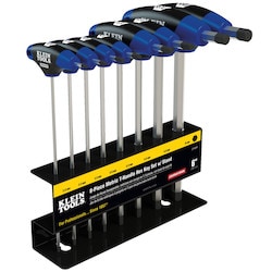 Klein Tools JTH68M | Hex Key Set, Metric, Journeyman T-Handle, 6-Inch with Stand, 8-Piece