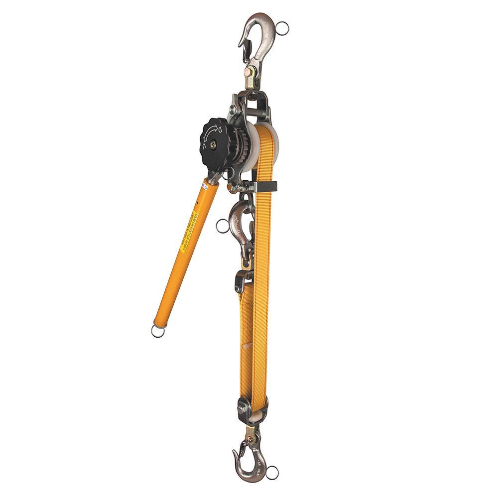 Klein Tools KN1500PEXH | Web-Strap Ratchet Hoist with Hot Rings