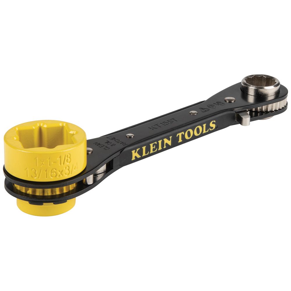 Klein Tools KT155T | 6-in-1 Lineman's Ratcheting Wrench