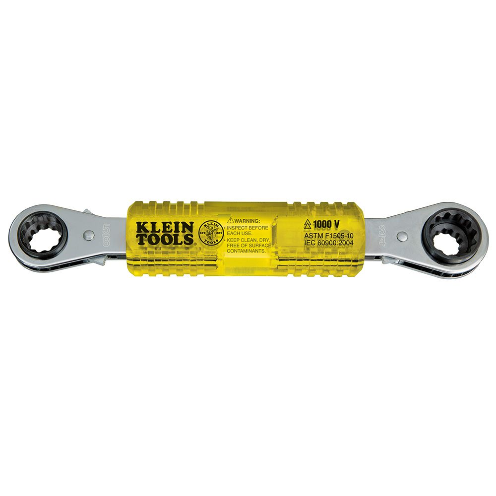Klein Tools KT223X4-INS | Lineman's Insulating 4-in-1 Box Wrench