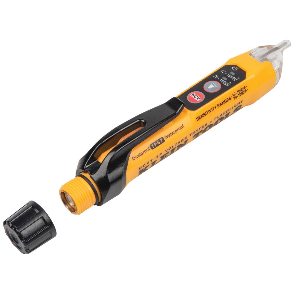 Klein Tools NCVT3P | Dual Range Non-Contact Voltage Tester with Flashlight, 12 - 1000V AC