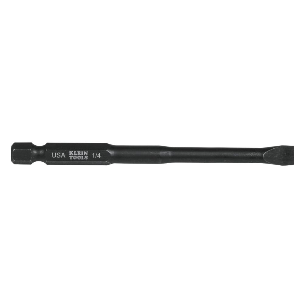 Klein Tools SL14355 | 1/4-Inch Slotted Power Drivers, 3-1/2-Inch, 5-Pack