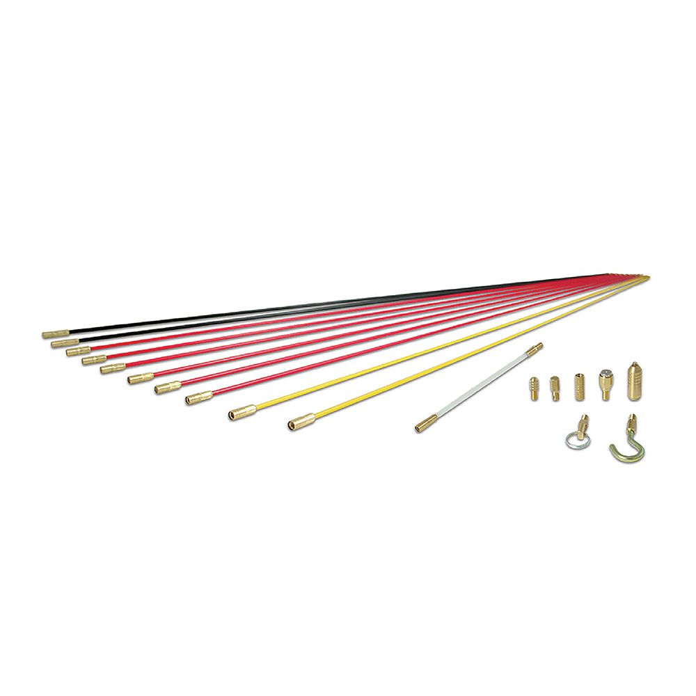 Klein Tools SRS56980 | Deluxe Fish Rod Set, 33-Feet, 19-Piece