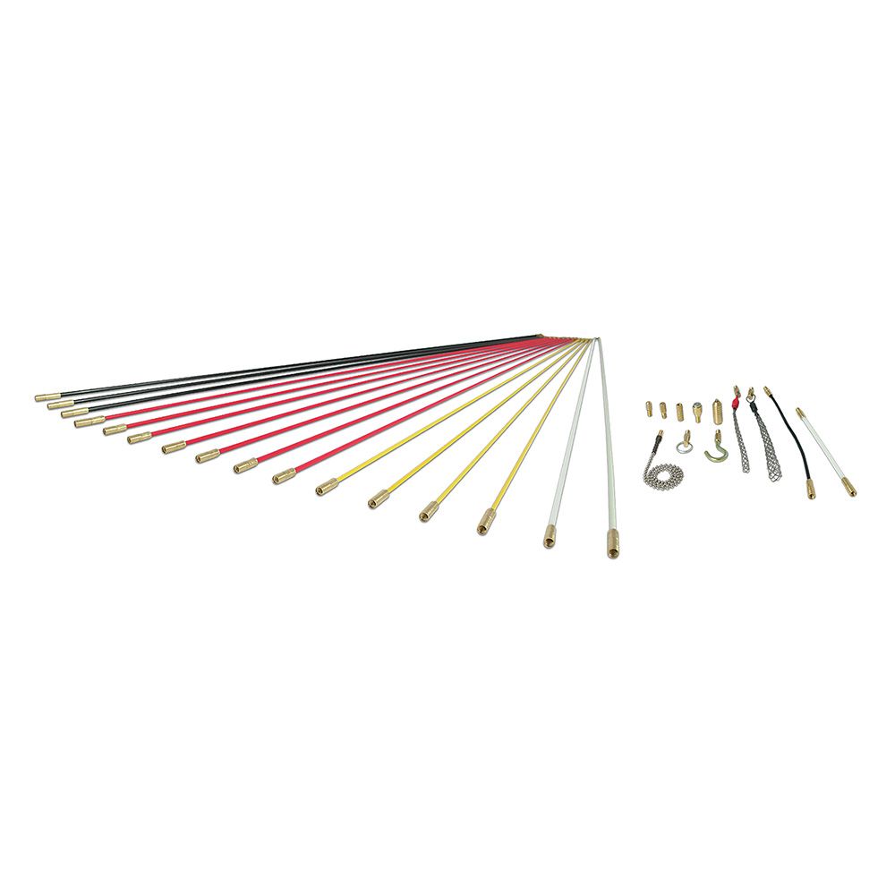 Klein Tools SRS56981 | Mega Fish Rod Kit, 52.5-Feet, 34-Piece