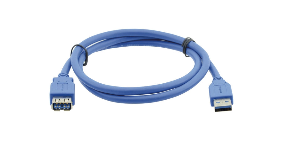 Kramer 96-02310010 | USB Data Transfer Cable, Blue, 9 Pin USB to 9 pin USB Type A - male, Length 10 feet
