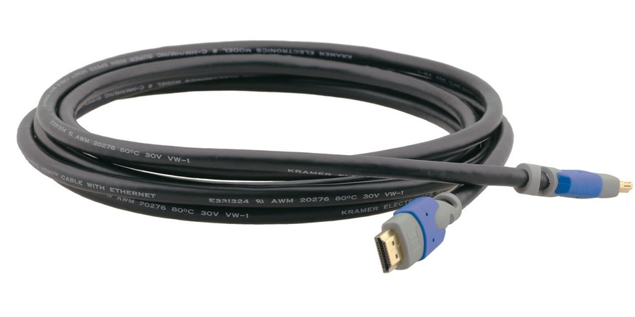 Kramer 97-01114006 | HDMI Cable, Black, Digital Audio/Video, Male to Male, 6 ft.